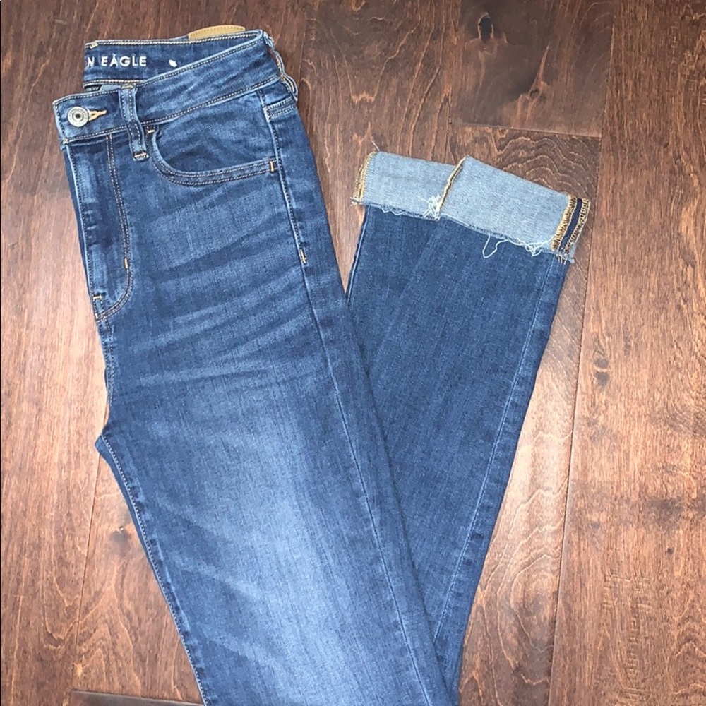 American Eagle High Waisted Jeans Crop | 4 Long